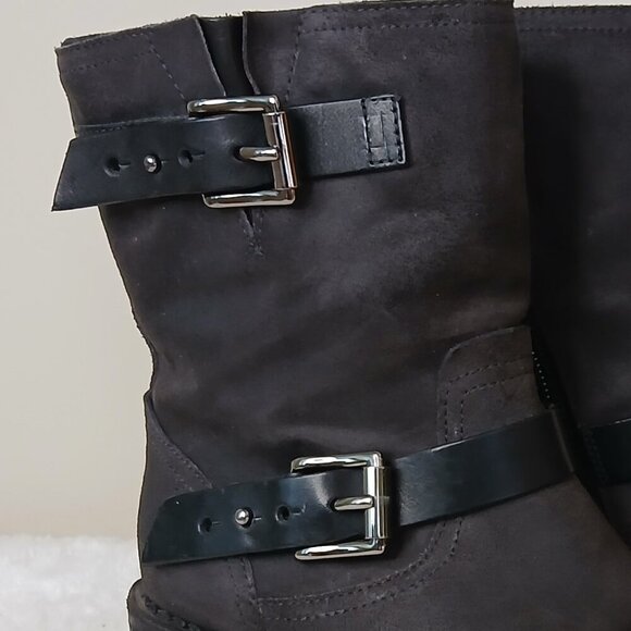 Rag & Bone Andover Suede Moto Boots Black Size EU 37/US 7🌺Host Pick🌺 - Picture 3 of 11